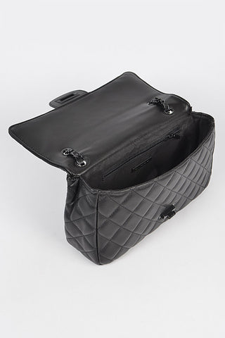 Final Sale Quilted Purse in Black
