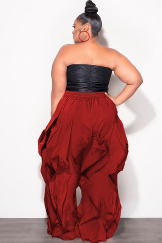 Final Sale Plus Size Faux Leather Strapless Top in Black