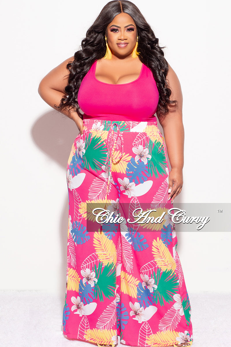 Final Sale Plus Size Camisole with Thick Straps in Fuchsia (Top Only)