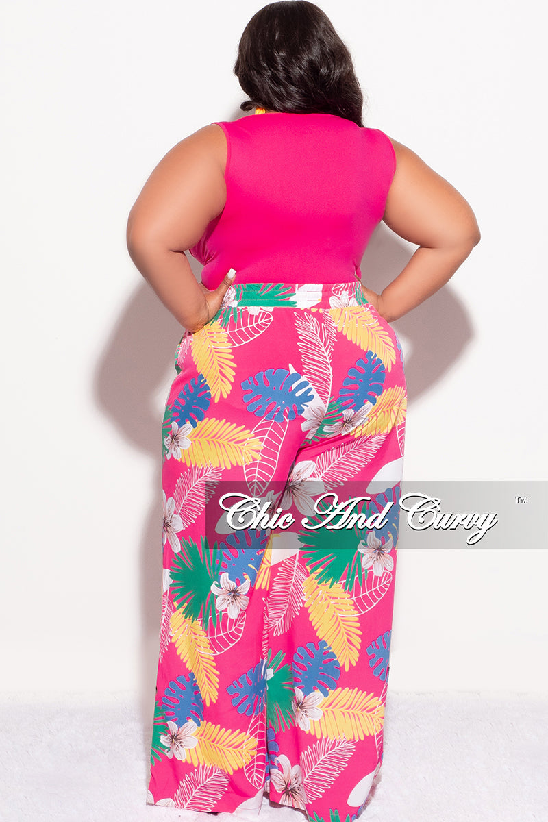 Final Sale Plus Size Camisole with Thick Straps in Fuchsia (Top Only)