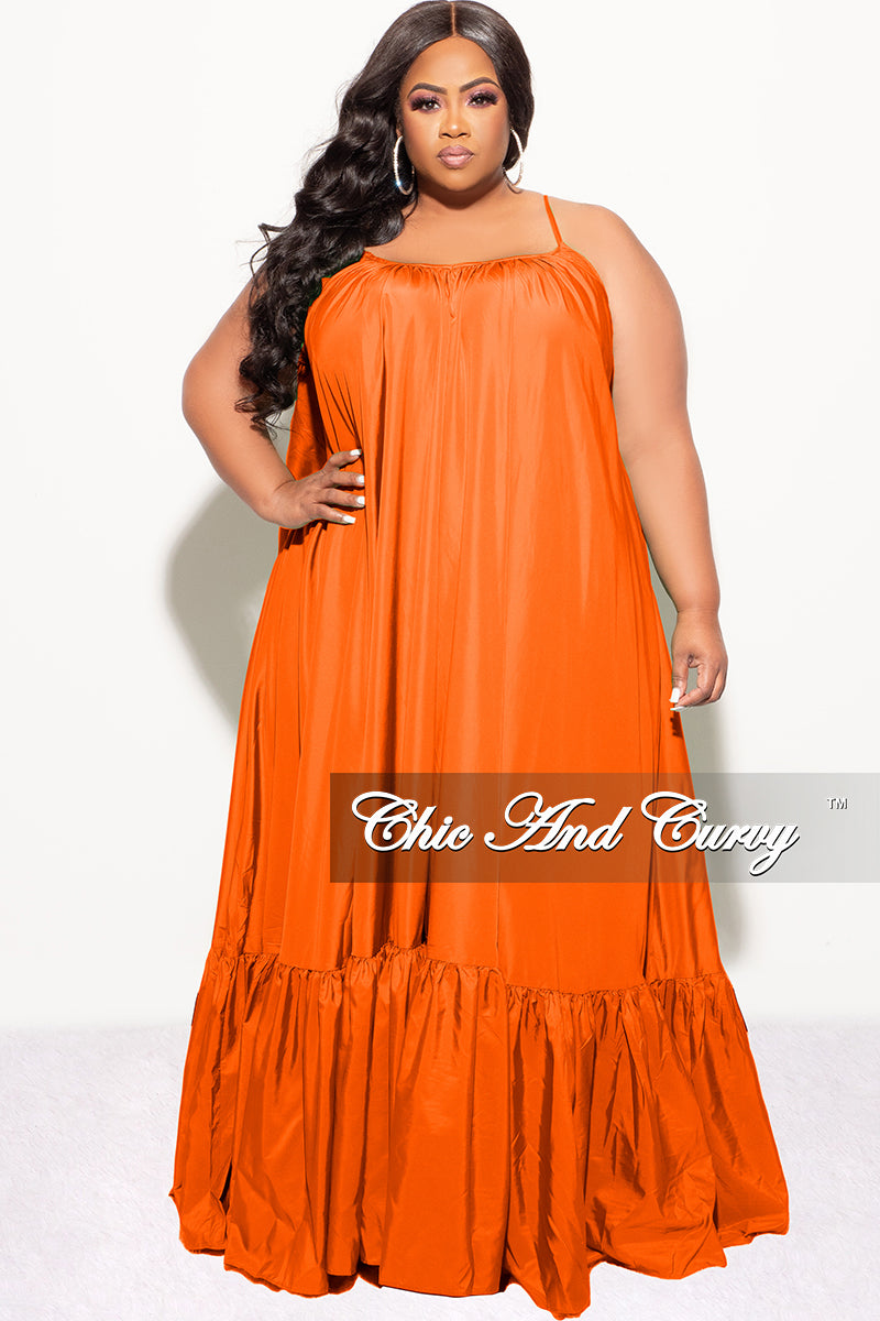 neon orange maxi dress Never Blending In Maxi Dress