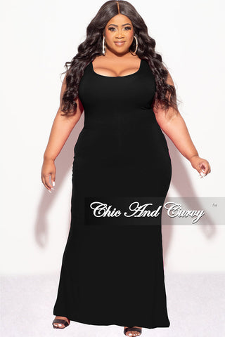 Final Sale Plus Size Tank Maxi Dress in Black
