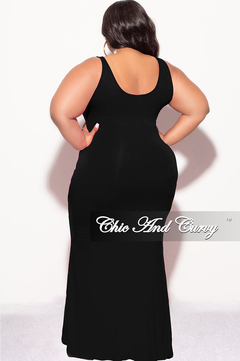 Final Sale Plus Size Tank Maxi Dress in Black – Chic And Curvy