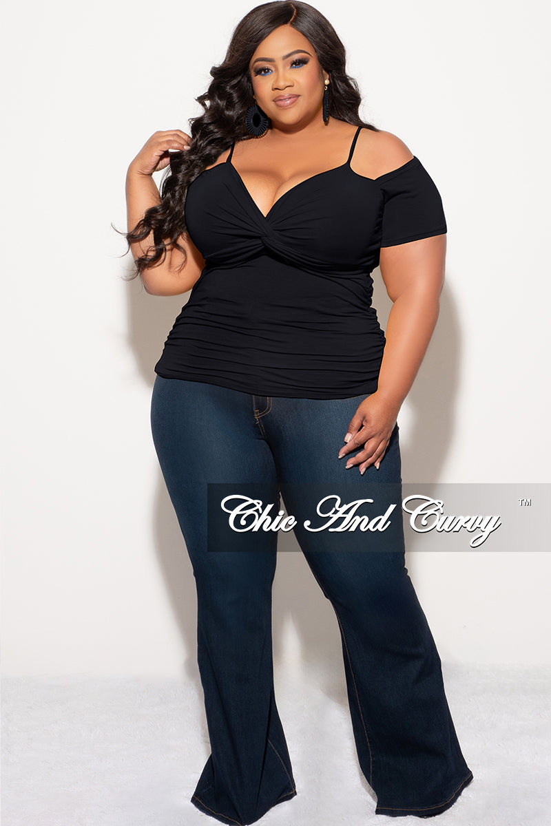 Final Sale Plus Size Cold Shoulder Top in Black – Chic And Curvy