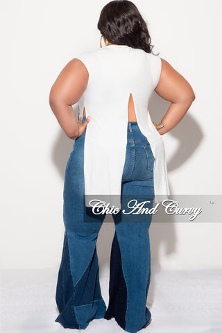 Final Sale Plus Size Short Sleeve "OFFICIAL" Graphic T-Shirt with Cutouts in White