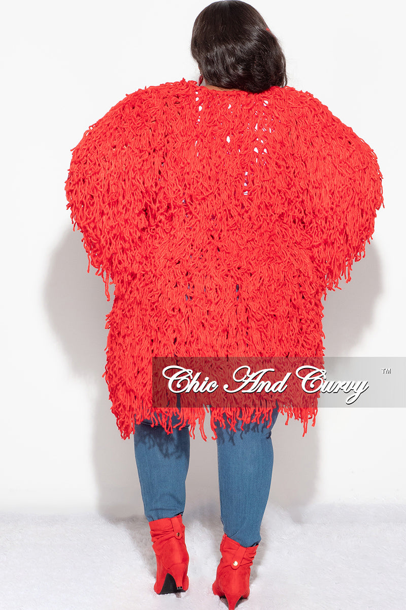 Plus Size Red Fringe Coat Rodeo Fringe Skirt In Red (S-3XL)