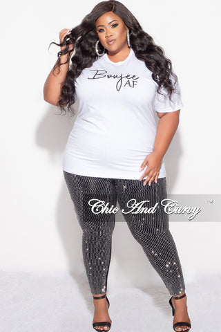 Final Sale Plus Size Black Pants With Studs (Pants Only)