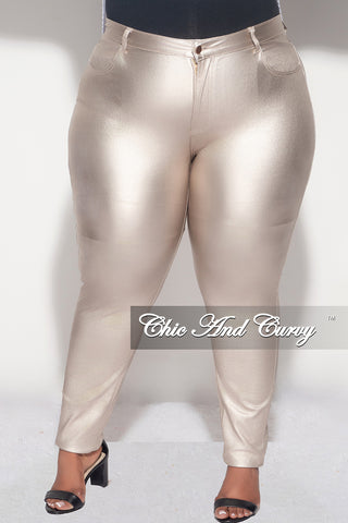 Final Sale Plus Size Jeans with Gold