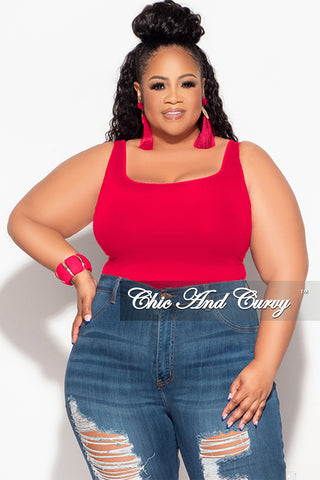 Final Sale Plus Size Camisole with Thick Straps in Ruby (Top Only)