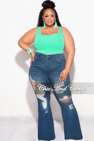 Final Sale Plus Size Camisole with Thick Straps in Mint (Top Only)