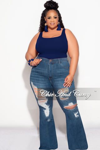 Final Sale Plus Size Camisole with Thick Straps in Navy (Top Only)