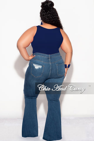 Final Sale Plus Size Camisole with Thick Straps in Navy (Top Only)