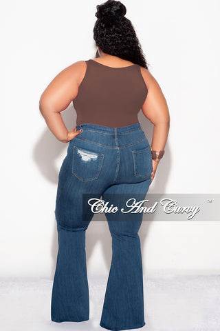 Final Sale Plus Size Camisole with Thick Straps in Chocolate Brown (Top Only)