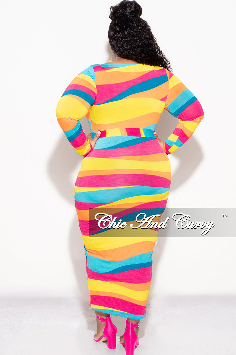 bodycon dress multicolor One Rainbow Glitter Heart Print Off Shoulder Long Sleeve Bodycon Dress For Stylish Going Out Summer Gathering