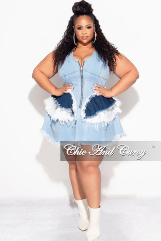 Denim peplum dress hotsell