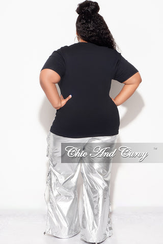 Final Sale Plus Size "Tasmanian Devil" Graphic Top in Black