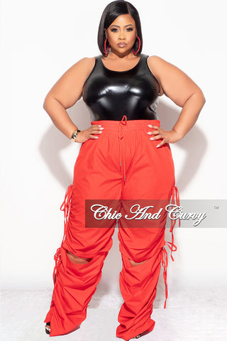 Final Sale Plus Size Cargo Pants in Red