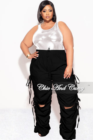 Final Sale Plus Size Bodysuit in Silver and Black