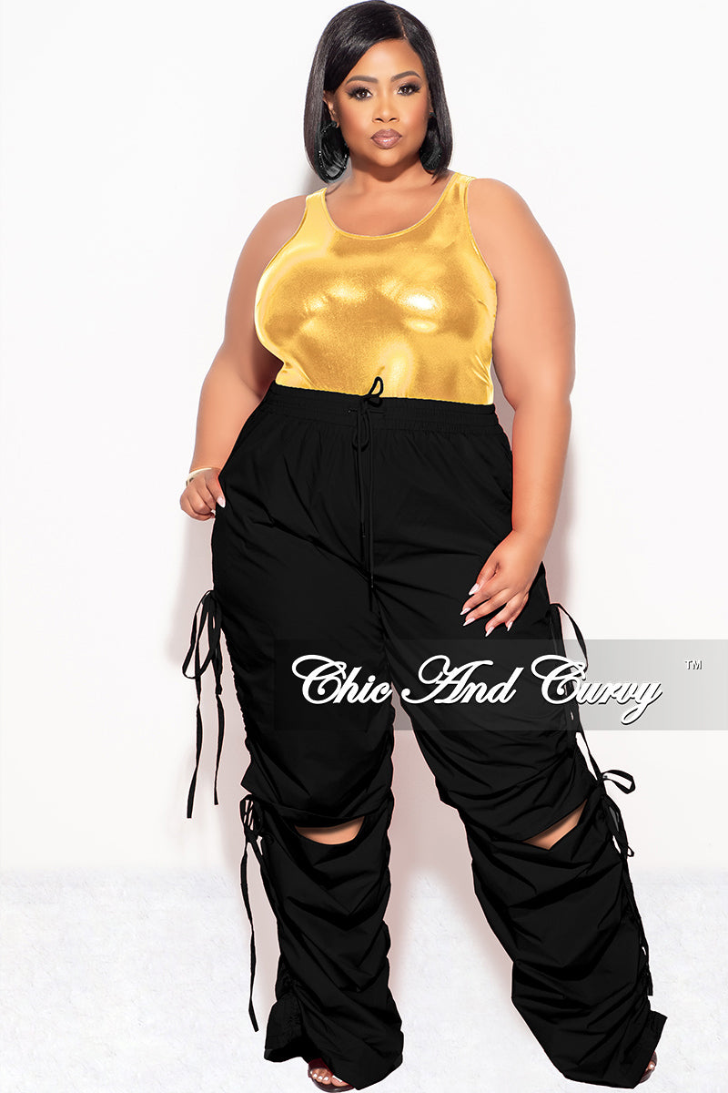 Final Sale Plus Size Bodysuit in Gold/Black