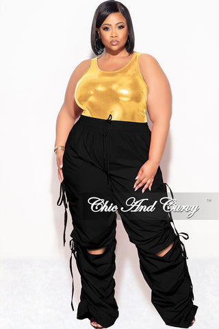 Final Sale Plus Size Bodysuit in Gold/Black