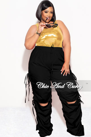 Final Sale Plus Size Bodysuit in Gold/Black