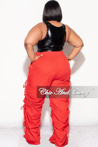 Final Sale Plus Size Cargo Pants in Red