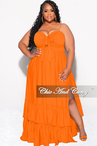 Final Sale Plus Size Tank Maxi Dress in Orange