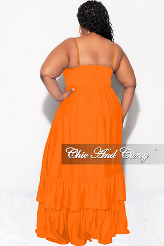 Final Sale Plus Size Tank Maxi Dress in Orange