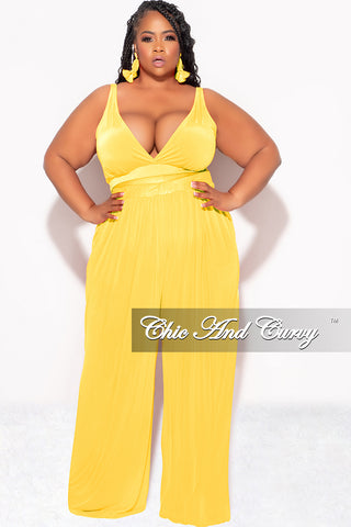 Final Sale Plus Size Mesh 3pc Set Top, Bralette, & Pant with Briefs in Yellow