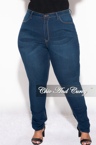 Final Sale Plus Size High Waist Jeans in Dark Denim