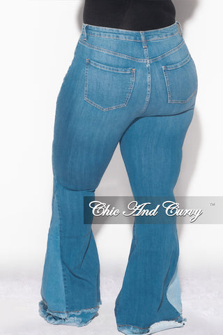 Final Sale Plus Size Two Tone Denim Jeans