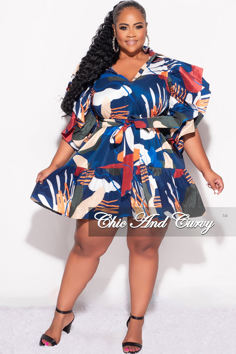 Final Sale Plus Size 3-Tiered Button Up Baby Doll Dress with Flutter S – Chic And Curvy Final Sale Plus Size 3-Tiered Button Up Baby Doll Dress with Flutter S – Chic And Curvy
