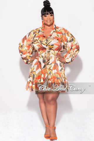 Final Sale Plus Size Plus Size Olive & Rust Multi Color Print