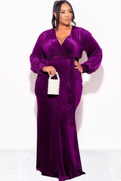 plus size purple velvet dress Velvet Wrap Dress Velvet Dress Size 18 YOURS LONDON Plus Size Purple  Crushed Velvet Wrap Dress Yours