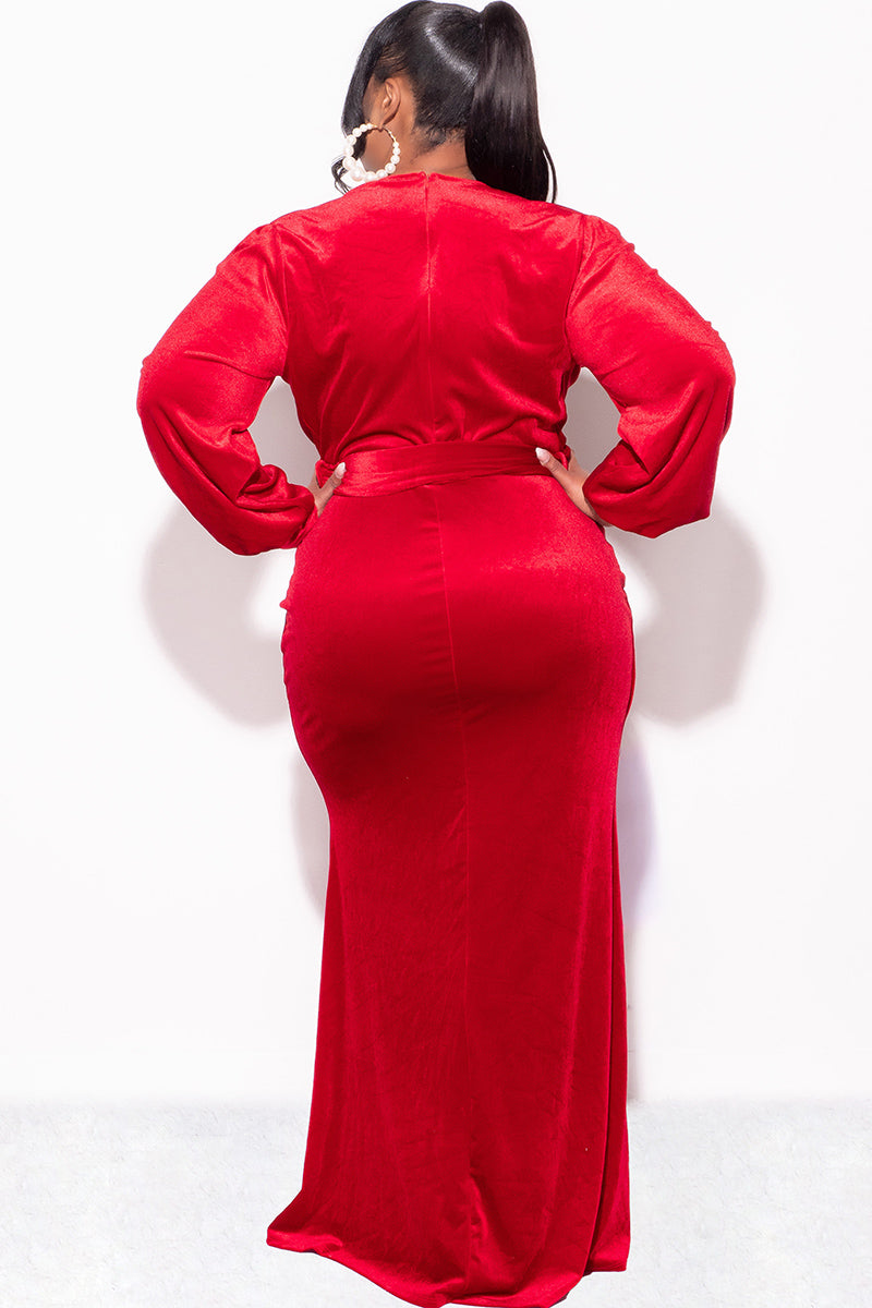 plus size red velvet christmas dress Red Plus Size Velvet Dresses
