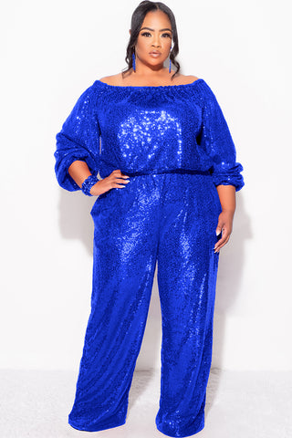 Clothes Royal Blue Sequin Pants Velour Tracksuit Womens Sequin Two