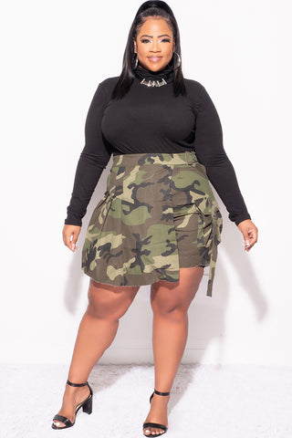 Final Sale Plus Size 2pc Set Turtleneck & Legging in Black