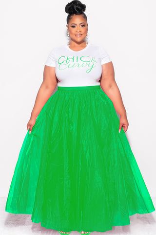 Final Sale Plus Size Maxi Tulle Tutu Skirt in Green (SKIRT ONLY)