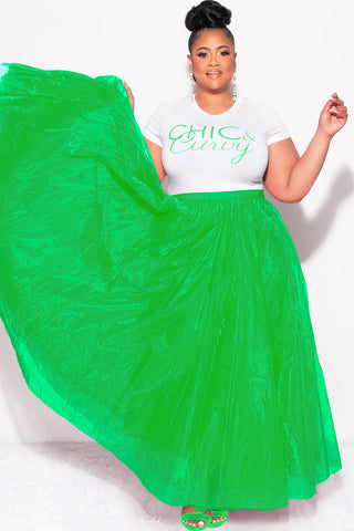 Final Sale Plus Size Maxi Tulle Tutu Skirt in Green (SKIRT ONLY)