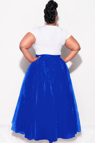 Final Sale Plus Size Maxi Tulle Tutu Skirt in Royal Blue (SKIRT ONLY)