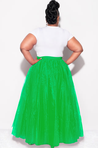 Final Sale Plus Size Maxi Tulle Tutu Skirt in Green (SKIRT ONLY)