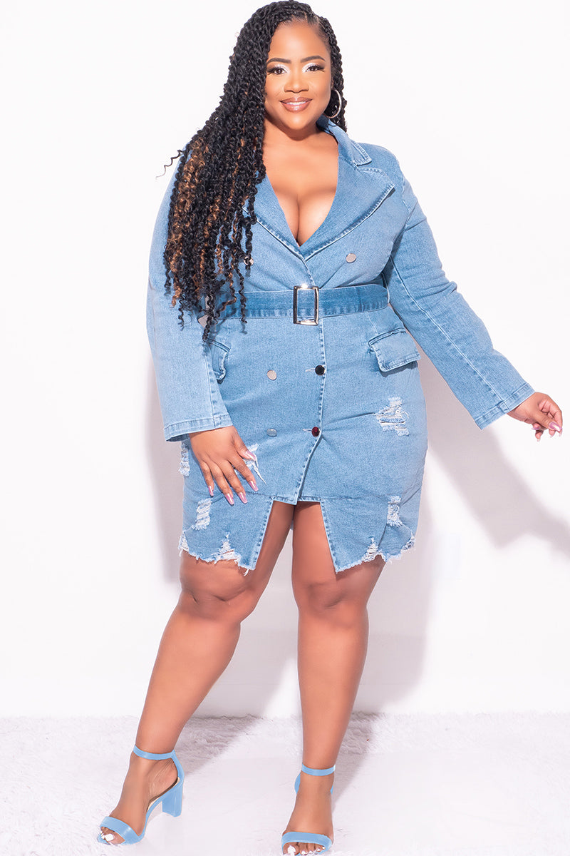 womens denim dress sale Jordyn Denim Dress