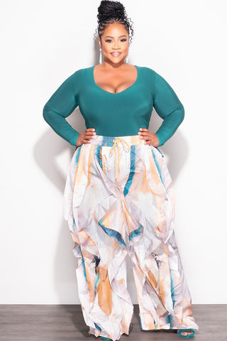 Final Sale Plus Size Bodysuit in Green