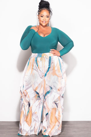 Final Sale Plus Size Bodysuit in Green