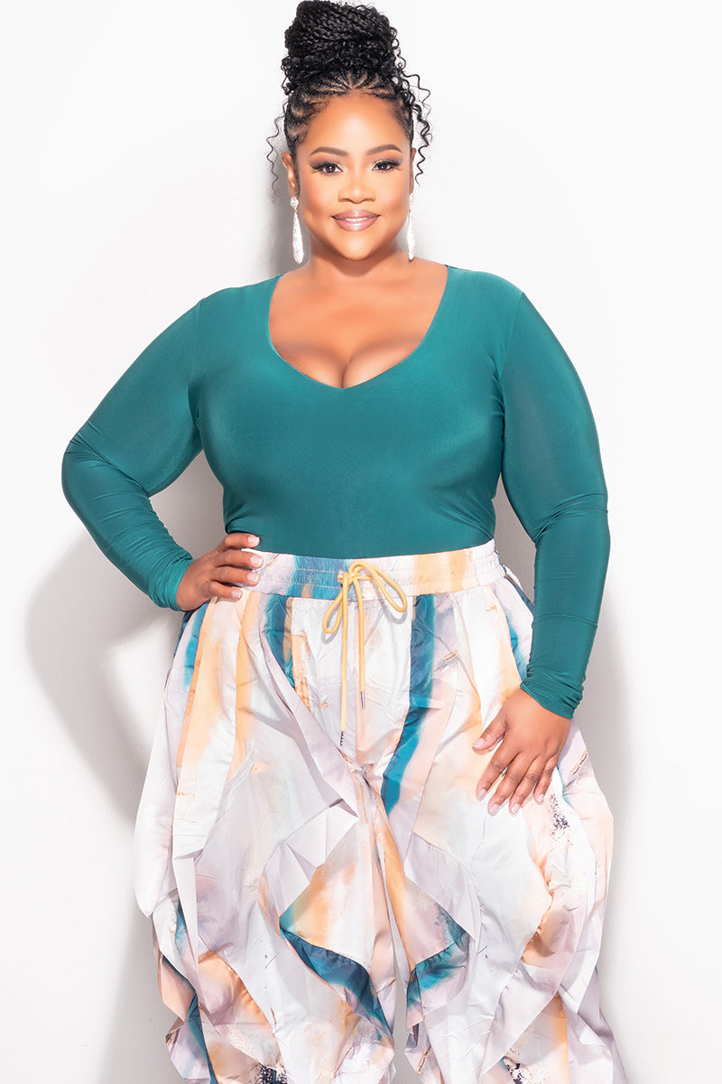 Final Sale Plus Size Bodysuit in Green