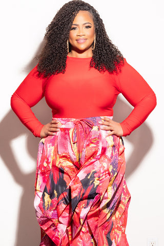 Final Sale Plus Size Top in Red