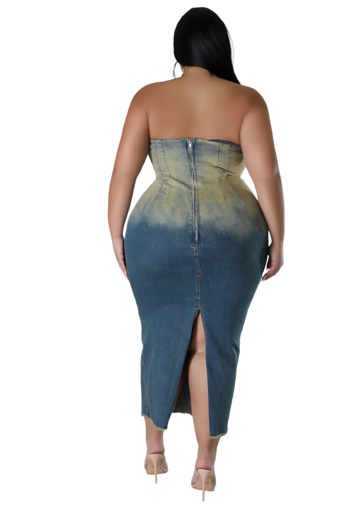 Final Sale Plus Size Dress in Washed Denim – Chic And Curvy