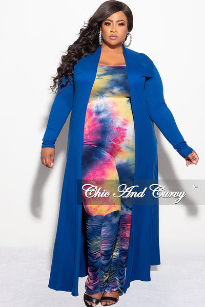 *Final Sale Plus Size Duster in Royal Blue – Chic And Curvy