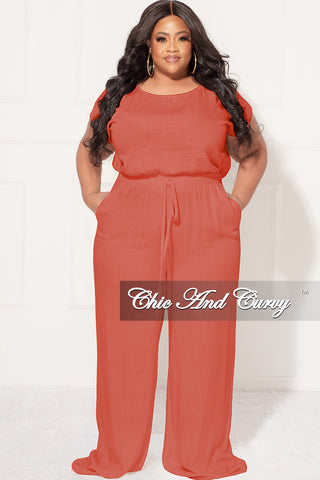 Final Sale Plus Size 2pc Crop Top and Pants Set in Hanna