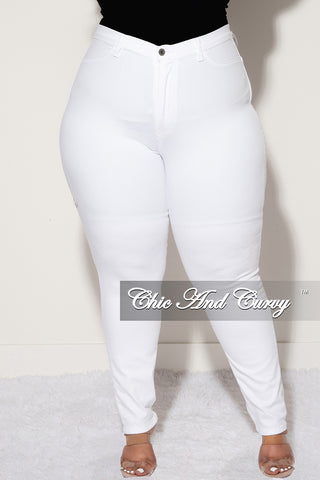 Final Sale Plus Size Jeans in White